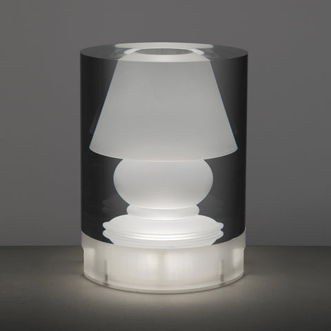 CILINDRO LAMPADA LED MARIOLUCA GIUSTI TRANSPARENT