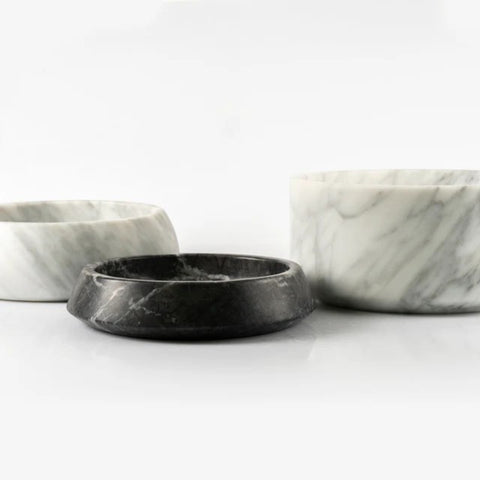 LABILLA GEMS GROSSE SCHÜSSEL, EINE H 10 CM, EINE G005_BC CARRARA STATUARIO MARMOR