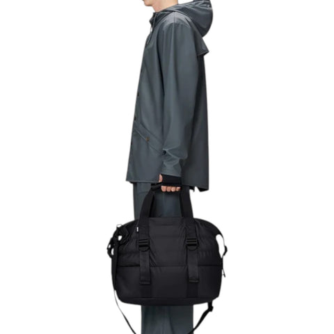 BORSONE PUFFER MIX WEEKEND BAG SMALL W3 14060 RAINS BLACK