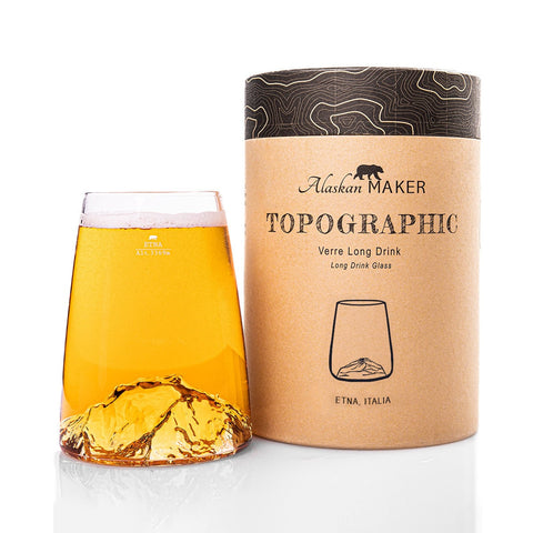 Longdrinkglas Topografisch Ätna Topo-VD-ET Alaska Maker Transparent