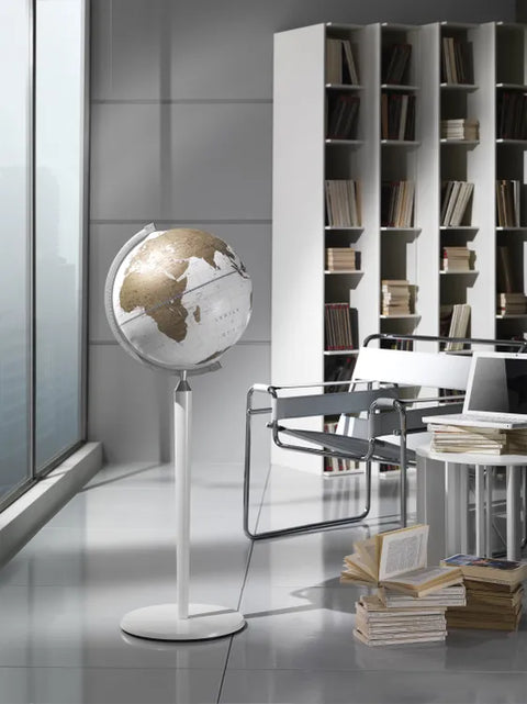 ZOFFOLI WHITE VASCO DE GAMA WORLD GLOBAL, DURCHMESSER 40 CM, WEISS/GOLD