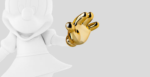 MINNIE WELCOME WEISS UND GOLD 31CM ART. DISST03102MABCOR LEBLON DELIENNE WEISS
