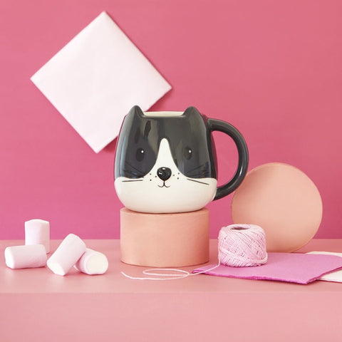 KITTY-BECHER MIT HENKEL 400 ML ART. 27559 BALVI WEISS/SCHWARZ