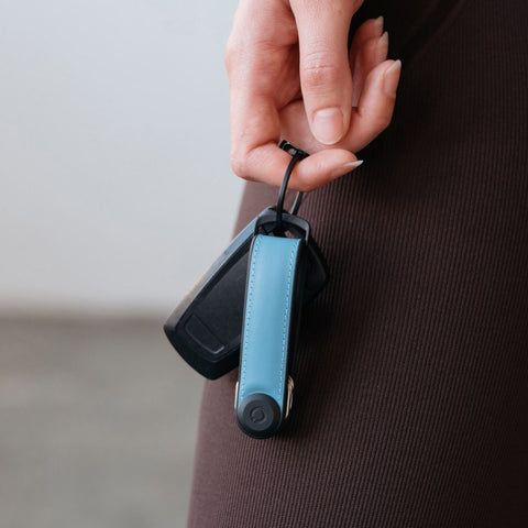 SCHLĂśSSEL-ORGANIZER HYBRID-LEDER SEEBLAU ORBITKEY