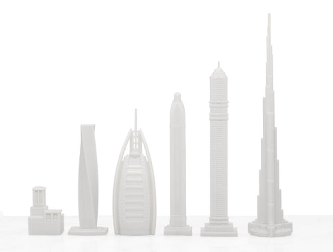 Schach-Skyline, Acryl, Dubai-Edition (mit Dubai-Kartenbrett), Artikelnummer 970, Schwarz