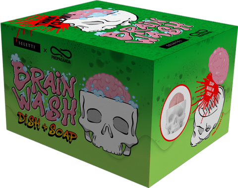 SELETTI BRAINWASH WEISSE PORZELLAN-SEIFENSCHALE 13501H