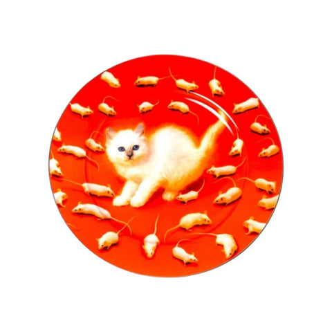 PIATTO IN PORCELLANA TOILETPAPER CM 27 KITTEN ART. 16915 SELETTI