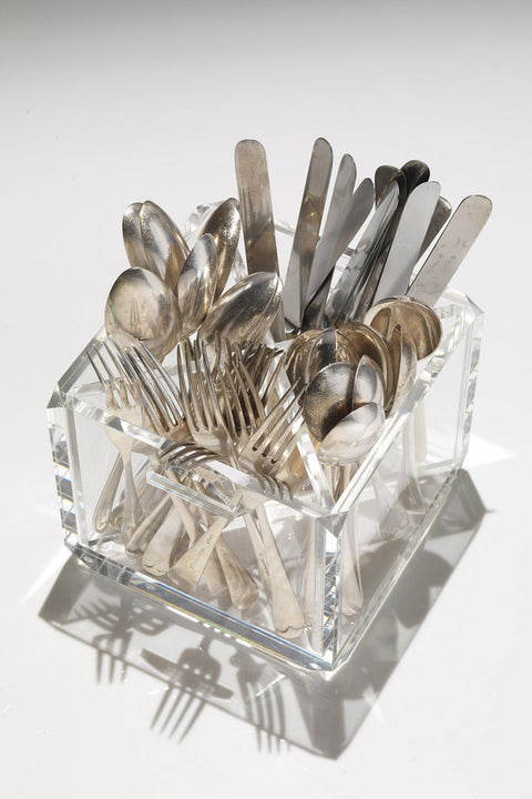 PICKNICK-BESTECKSHALTER 20X20X17 CM TRANSPARENT MARIOLUCA GIUSTI