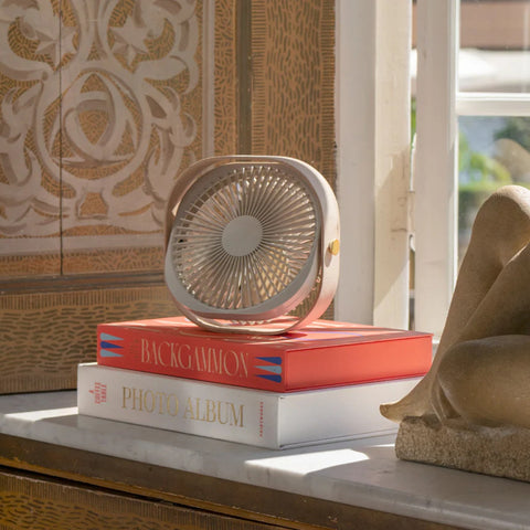 TISCHVENTILATOR-FANTASTISCHES HOLZ, BEIGE PRINTWORKS