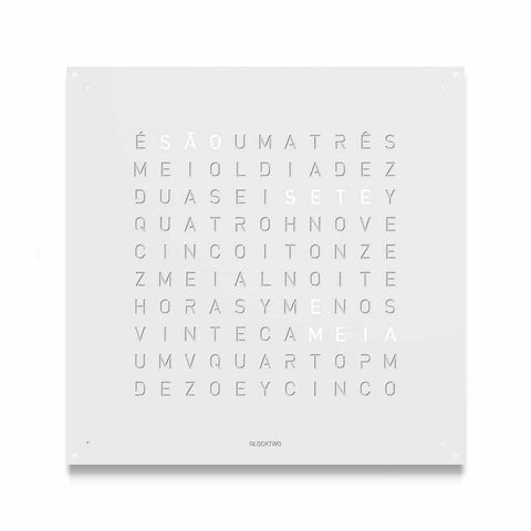 QLOCKTWO CLASSIC 45X45 QT4 WEISSES PANEL