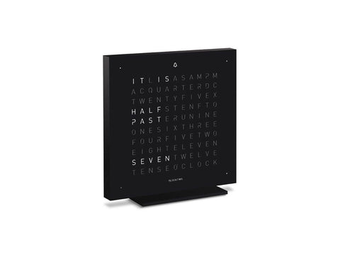 QLOCKTWO TOUCH 13,5X13,5 CM VOLLMETALL SCHWARZ