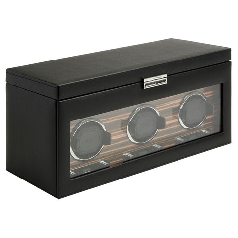 ROADSTER TRIPLE WATCH WINDER UHRENBOX MIT AUFBEWAHRUNG 457356 WOLF BLACK