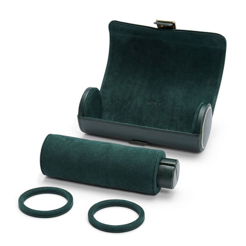 PORTAOROLOGI BRITISH RACING TRIPLE WATCH ROLL 792941 WOLF GREEN