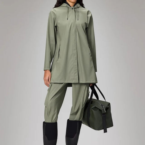REGENMANTEL A-LINIE W JACKE L W3 18050 RAINS DRIFT GREEN