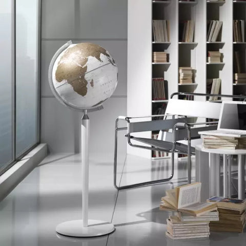 ZOFFOLI WHITE VASCO DE GAMA WORLD GLOBAL, DURCHMESSER 40 CM, WEISS/GOLD