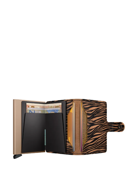 SECRID WEISSES ZEBRA BEIGE MINI-GELDBÖRSE
