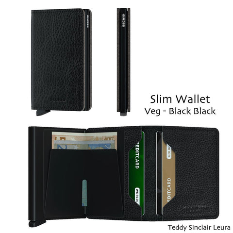 SLIM WALLET SECRID VEG SCHWARZ