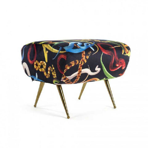 POUF SHIT 51X46 H 42 16102 SELETTI SCHWARZ