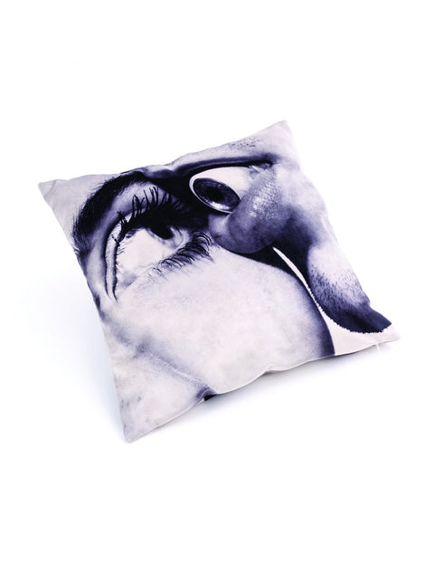TOILETTENPAPIERKISSEN 50X50 AUGEN- UND MUND 02319 SELETTI SCHWARZ