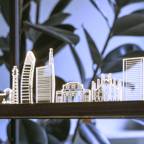 OBERLICHT SBAM DESIGN 43 X 16 X 3 CM BERLIN TRANSPARENT