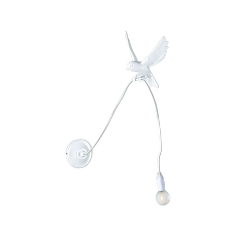 SELETTI 15314 SPARROW LANDING WEISSE LAMPE