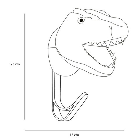 T-REX-KOPF KLEIDERHAKEN ART. WS5064 WILD & SOFT GREEN