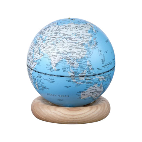 ATLAS GLOBE LAMP HIMMELBLAU MINI-WEISSE ESCHE GINGKO