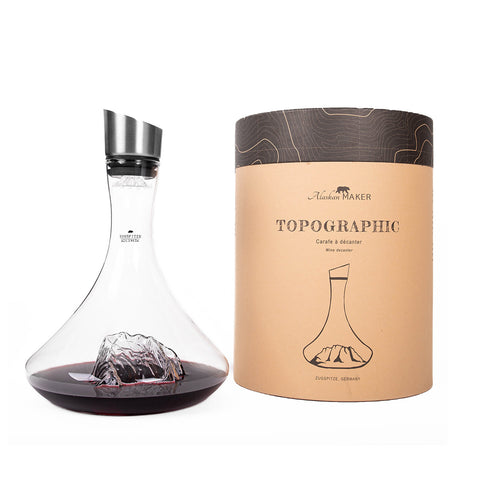 DEKANTER TOPOGRAPHISCHE MONTE ZUGSPITZE TOPO-CZ ALASKAN MAKER TRANSPARENT
