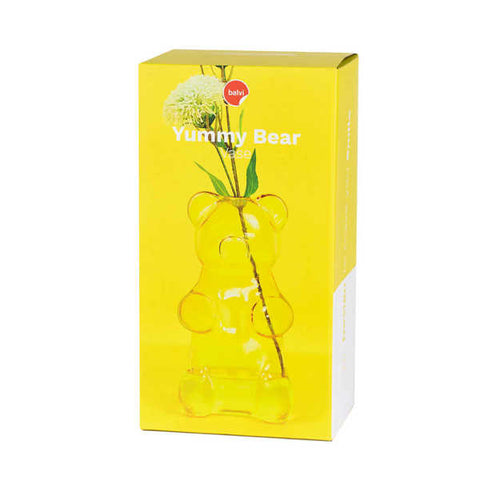 VASO YUMMY BEAR VETRO ART. 27966 BALVI GIALLO