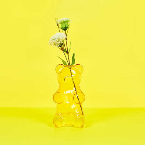 VASO YUMMY BEAR VETRO ART. 27966 BALVI GIALLO