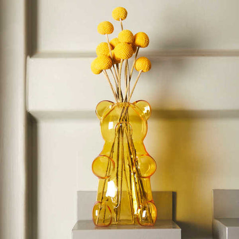 VASO YUMMY BEAR VETRO ART. 27966 BALVI GIALLO