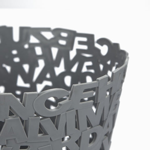 CESTINO GETTACARTE BALVI LETTERE GREY