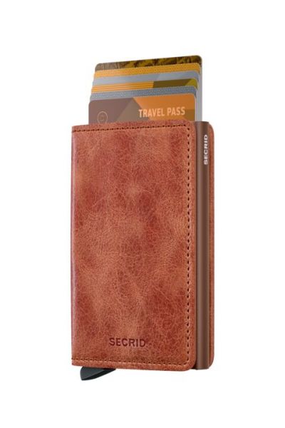 VINTAGE SLIMWALLET GELDBÖRSE COGNAC-BRAUN SECRID BRAUN