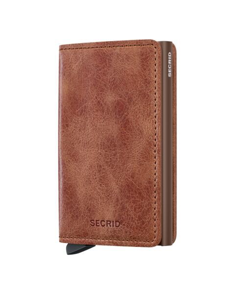 VINTAGE SLIMWALLET GELDBÖRSE COGNAC-BRAUN SECRID BRAUN