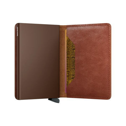 VINTAGE SLIMWALLET GELDBÖRSE COGNAC-BRAUN SECRID BRAUN