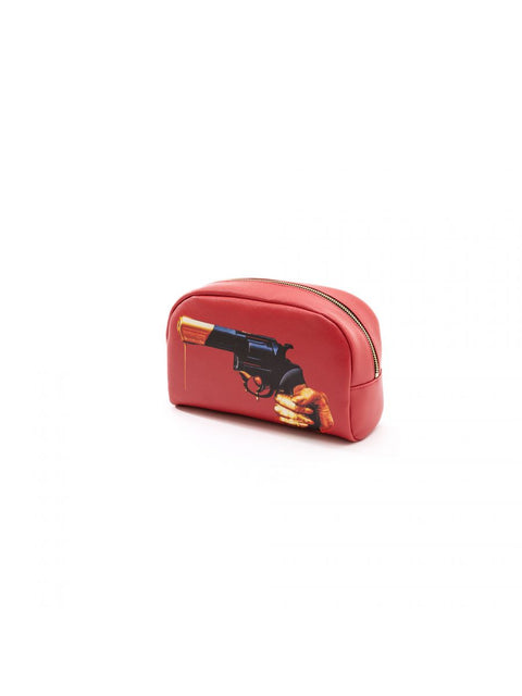 "SELETTI BEAUTY CASE IN PU TOILETTENPAPIER 23X8X13 REVOLVER ART 02555"