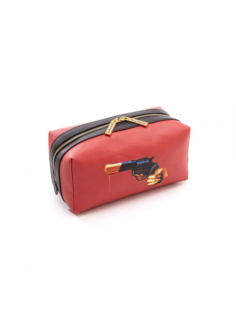 SELETTI BEAUTY CASE AUS PU TOILETTENPAPIER 25,5X12,5X12 REVOLVER ART 02594