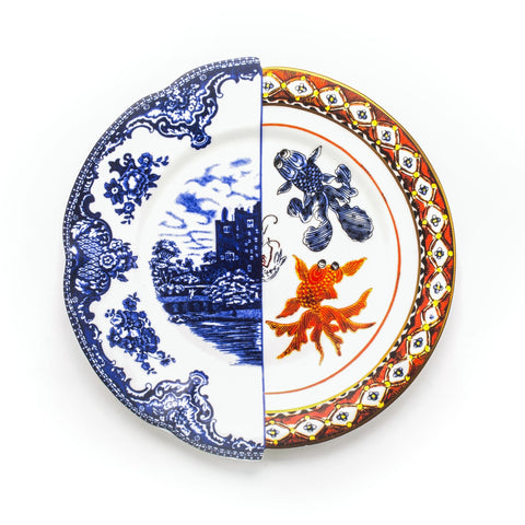 SELETTI PIATTO PIANO IN PORCELLANA DIAM. CM. 27,5 HYBRID ISAURA 09721