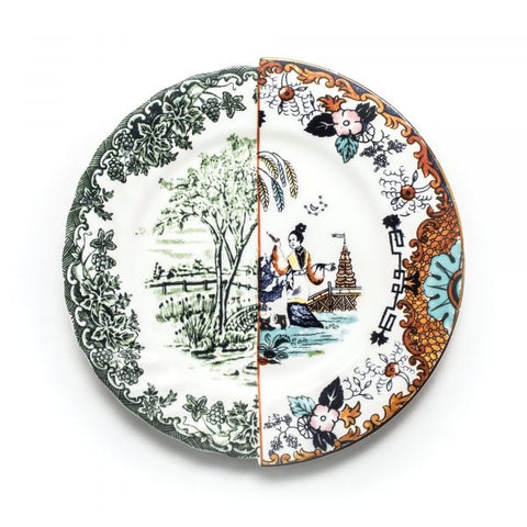 SELETTI PIATTO PIANO IN PORCELLANA DIAM. CM. 27,5 HYBRID IPAZIA 09722