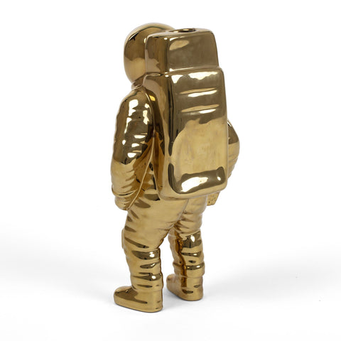 SELETTI ASTRONAUT GOLD VASE ART 10933