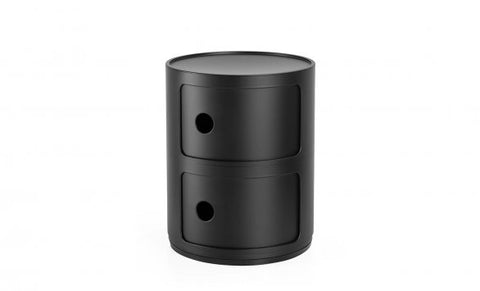 MODULAR NACHTTISCH 2 ELEMENTE BIO SCHWARZ MATT ART 4986/09 KARTELL SCHWARZ