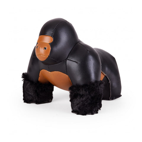 ZÜNY Buchstütze, 1 kg, Gorilla Milo, Schwarz und Hellbraun