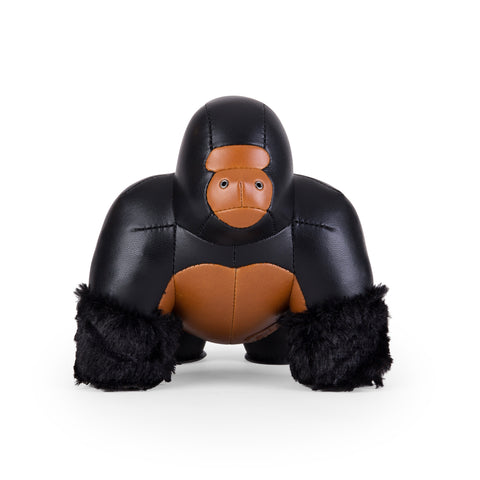 ZÜNY Buchstütze, 1 kg, Gorilla Milo, Schwarz und Hellbraun