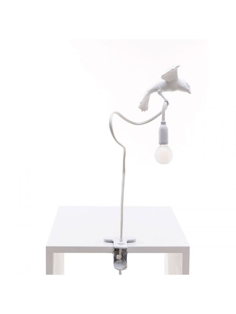 LAMPADA USB IN RESINA CON MORSETTO SPARROW CUISING SELETTI WHITE