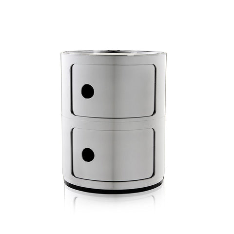 COMODINO COMPONIBILE 2 ELEMENTI CROMATO 5966/XX KARTELL GREY