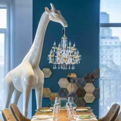 NEU GIRAFFE IN LOVE M WEISS INDOOR