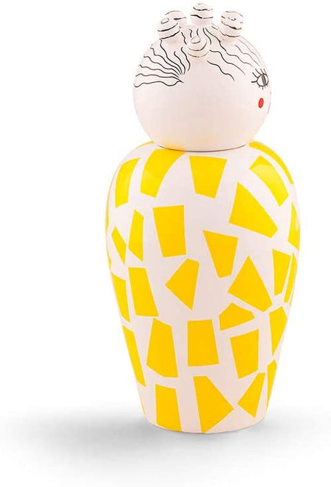 VASO IN DOLOMITE CON COPERCHIO LE CANOPIE ROSIO 10532 SELETTI YELLOW