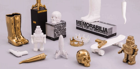 "MY SKULL IN PORCELAIN LIMITED EDITION GOLD ART. 10415"