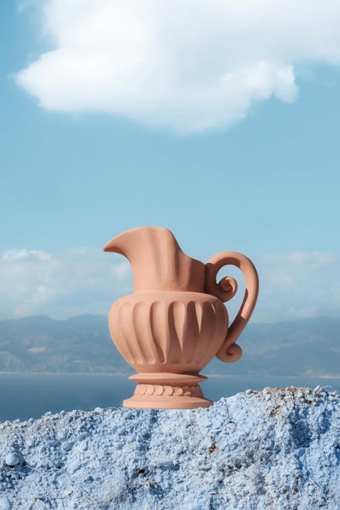 TERRAKOTTA-VASE KARAFFE SELETTI CM 25X19 H 28 ART 11508