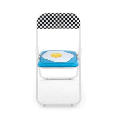 STUDIO JOB BLOW FOLDING METAL CHAIR CM. 44 H.47/80 EGG NEW SELETTI